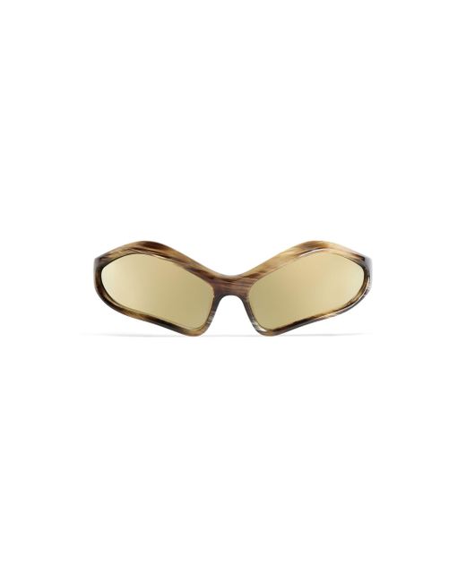 Balenciaga Fennec oval sonnenbrille in Metallic für Herren