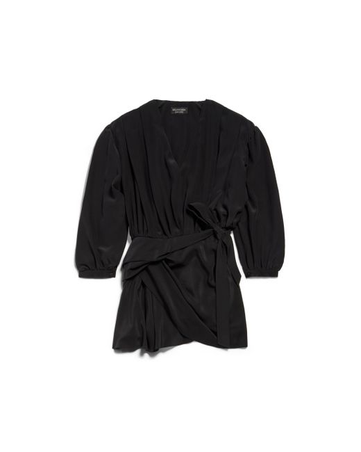 Balenciaga Black Minikleid mit v-ausschnitt