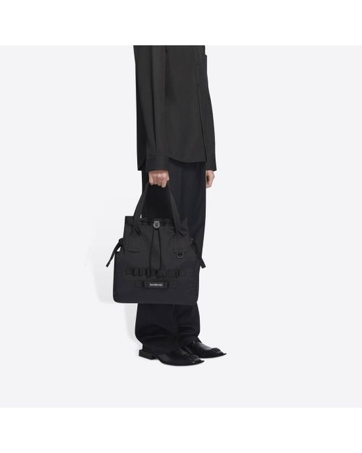 Balenciaga Synthetic Army Small Tote Bag in Black for Men | Lyst