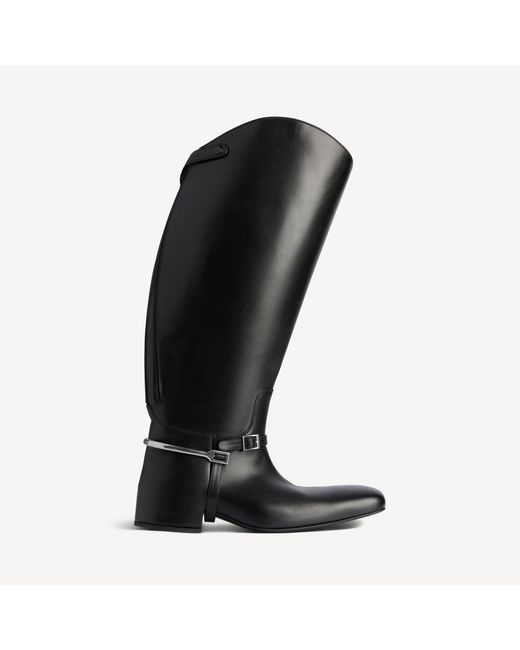 Balenciaga Black Excavator Riding Boot for men