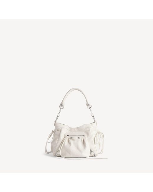 Balenciaga White Le City Bucket Bag Small