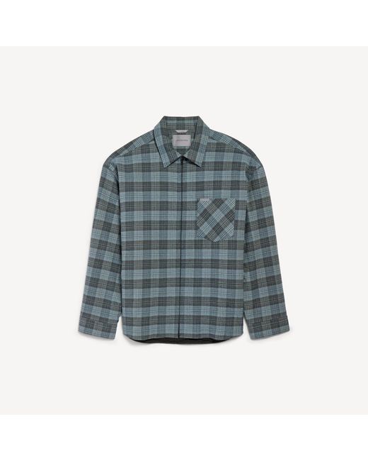 Balenciaga Blue Padded Overshirt for men