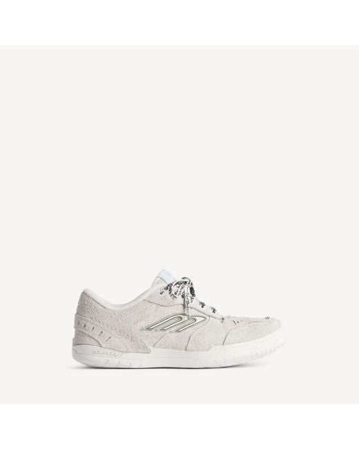 Balenciaga White Hamptons Suede Sneaker for men