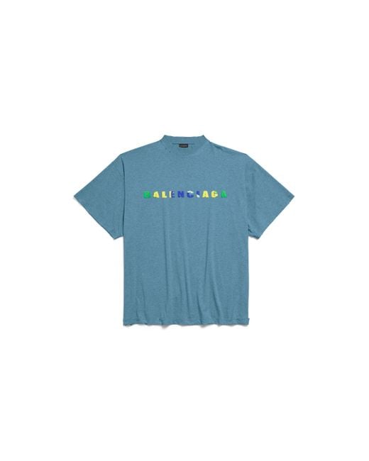 Balenciaga Blue International T-Shirt Oversized