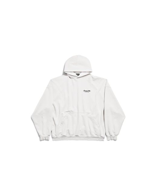 Balenciaga White Beverly hills oversized hoodie