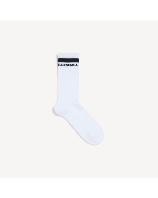 Balenciaga White Logo Socks for men