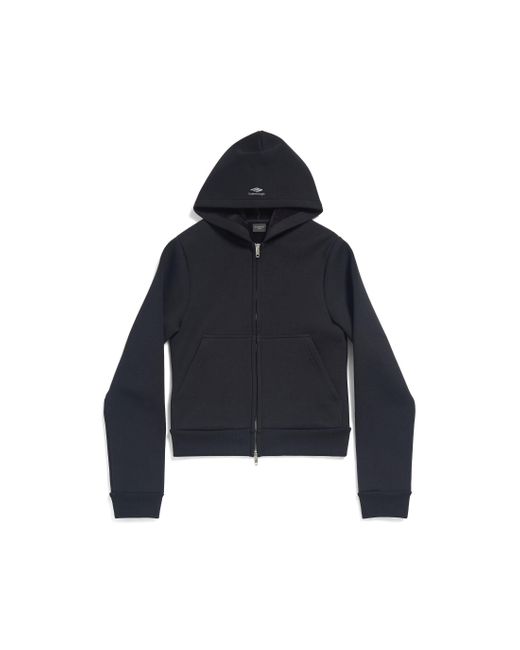 Balenciaga Blue Zip-up Hoodie Fitted