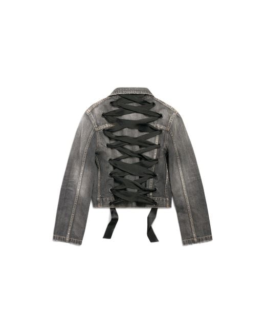 Balenciaga Gray Jacke Mit Schnürung