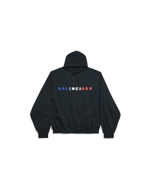 Balenciaga Blue International Hoodie Large Fit