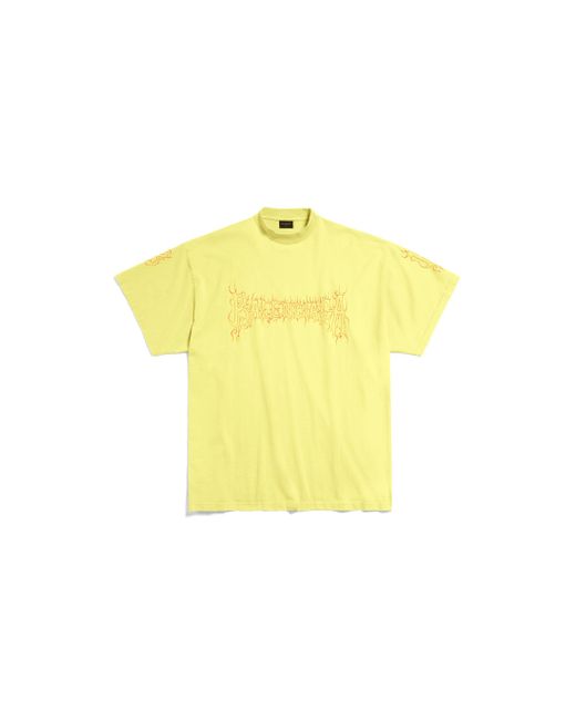 Balenciaga Darkwave oversized-t-shirt in Yellow für Herren