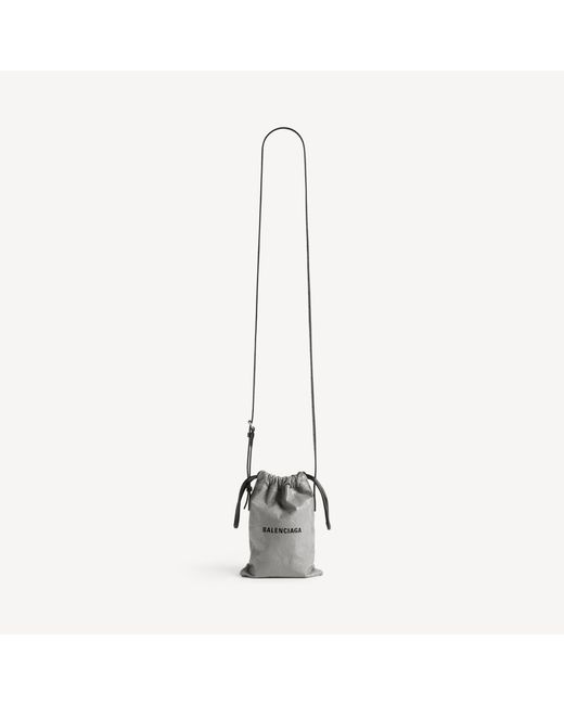 Balenciaga White Shopper Phone Holder for men