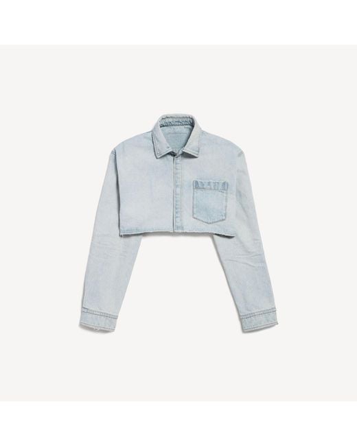 Balenciaga Blue Cropped Shirt