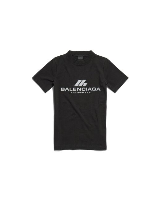 Balenciaga Black Activewear körperbetontes t-shirt