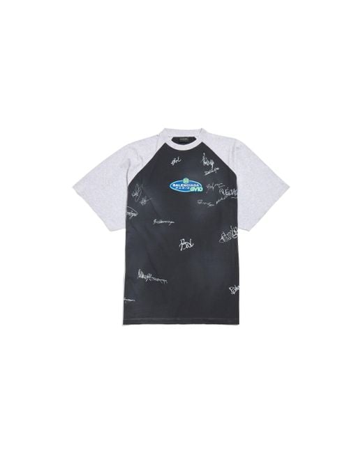 Balenciaga Banana Oversized T-Shirt Mit Raglan-Ärmeln in Blue für Herren