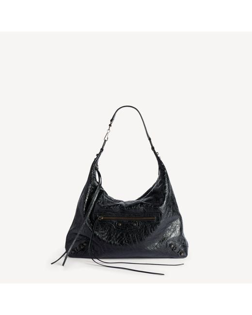 Balenciaga Black Le City Hobo Bag Medium