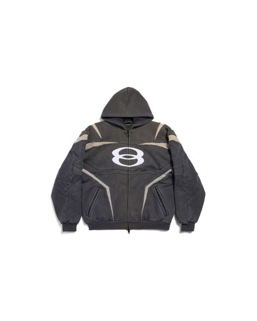 Balenciaga Unity Sports Icon Biker Zip-Up Hoodie Oversized