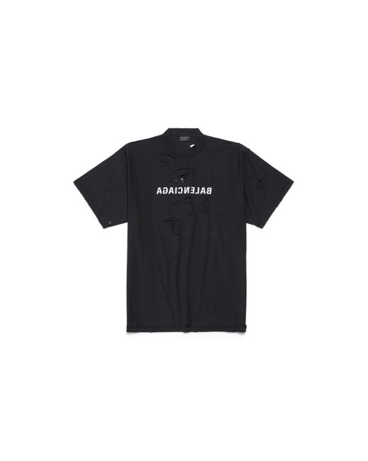 Balenciaga Black Mirror inside-out oversized-t-shirt