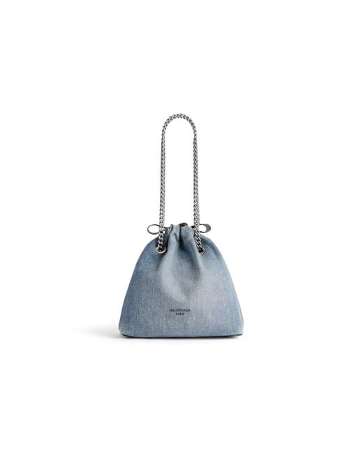 Balenciaga Blue Crush Small Tote Bag Denim
