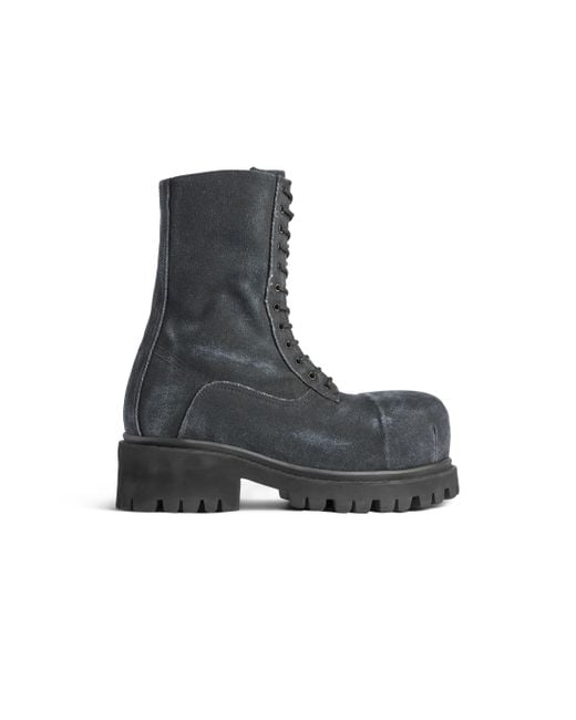 靴 BALENCIAGA STOMPER BOOTIE canvas 41 Balenciaga Men's Stomper Canvas Lace-Up Boots | Neiman Marcus