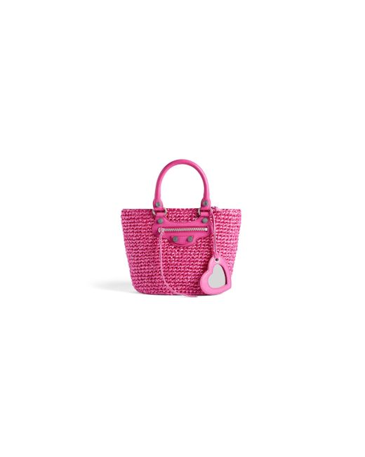 Balenciaga Pink Small Le Cagole Panier Tote Bag
