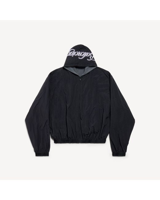 Balenciaga Blue Cursive Reversible Tracksuit Jacket for men