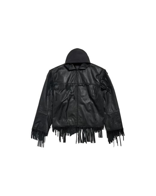 Balenciaga Fransenjacke in Black für Herren