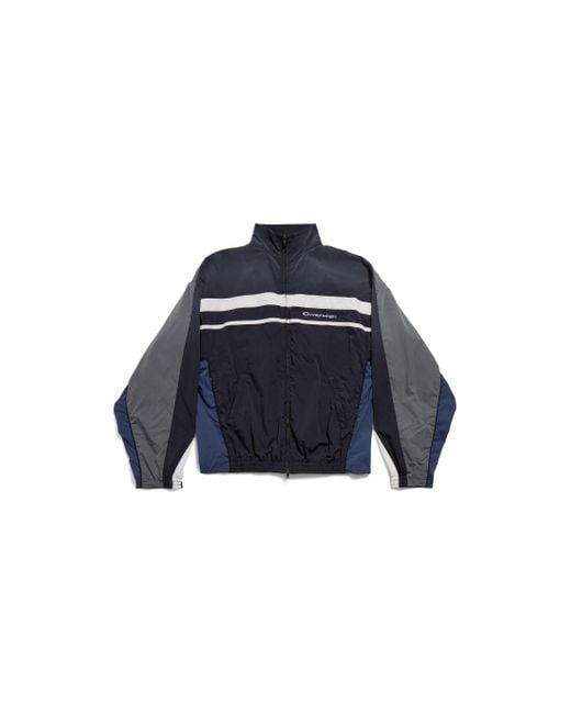Balenciaga High Collar Jacket in Blue für Herren