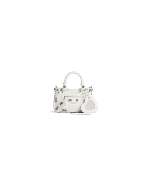 Balenciaga White Neo Cagole Mini Tote Bag