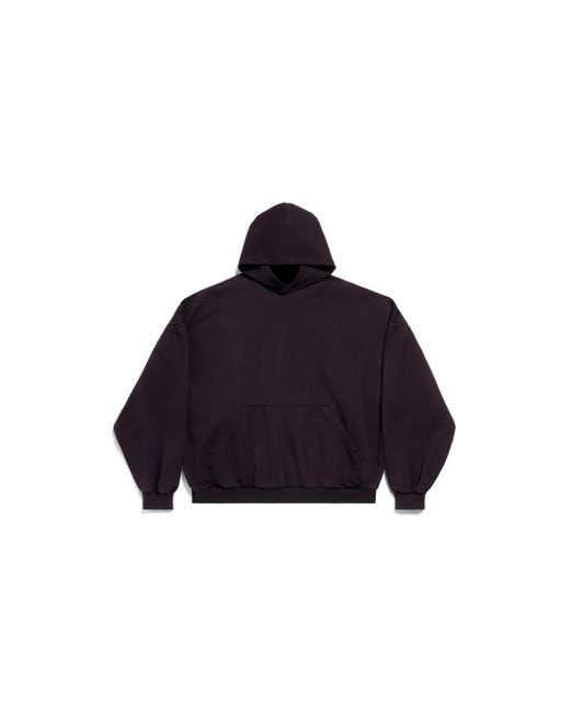 Balenciaga Blue Sample Sticker Round Hoodie Oversized