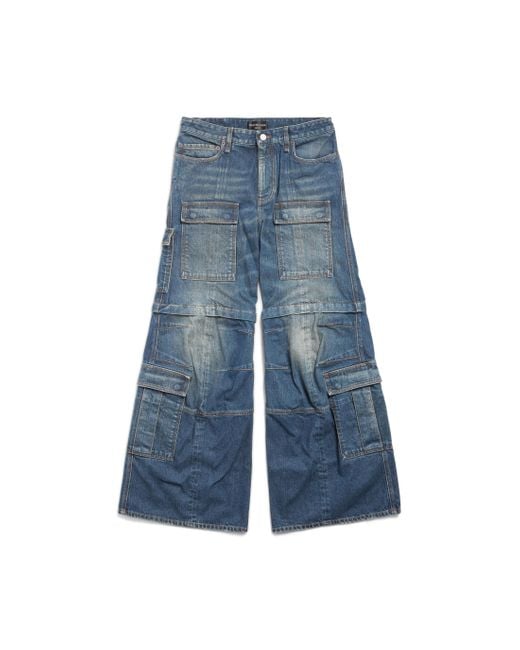 Balenciaga Blue Ausgestellte Cargo-Hose