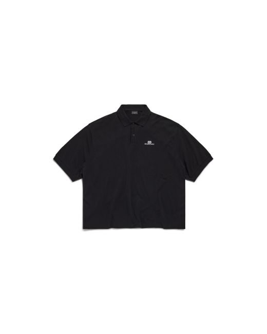 Balenciaga Black Bb Classic Polo Shirt Oversized