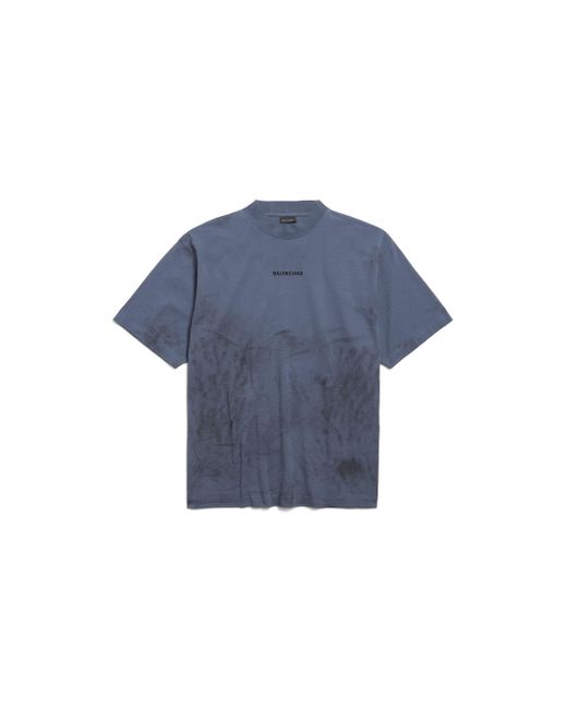 Camiseta Back Medium Fit Balenciaga de hombre de color Blue
