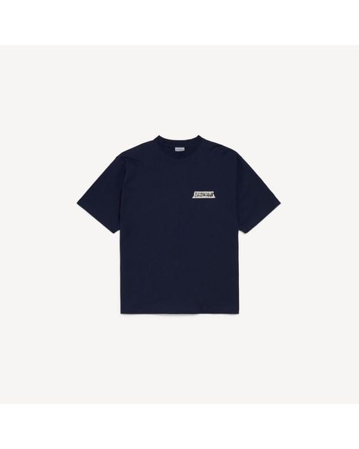 Balenciaga Blue Masking Tape Medium Fit T-Shirt for men