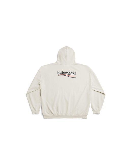 Balenciaga White Political Campaign Hoodie Large Fit for men