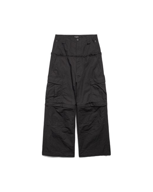 Balenciaga Black Cut-Up Cargo Pants