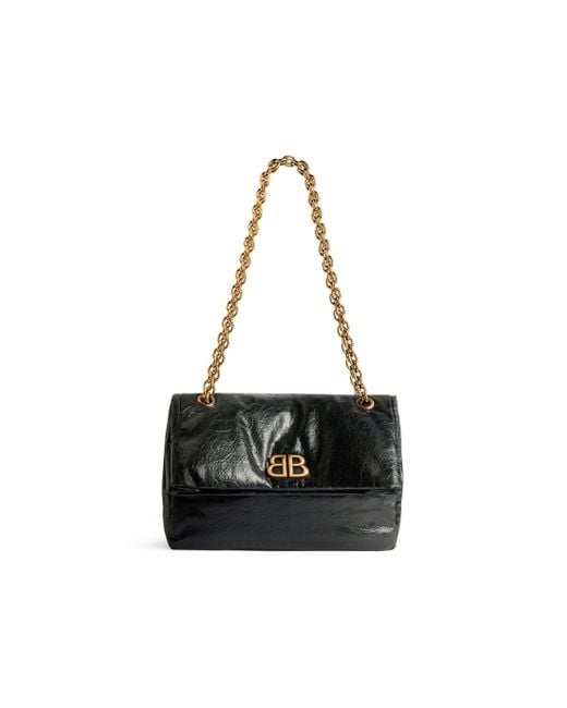 Balenciaga Black Monaco Small Chain Bag