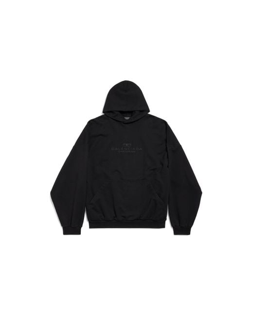 Balenciaga Bb Garderobe Hoodie Large Fit in Black for Men Lyst UK