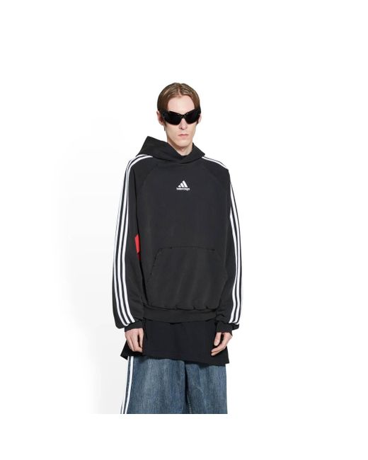 Black and outlet blue adidas hoodie