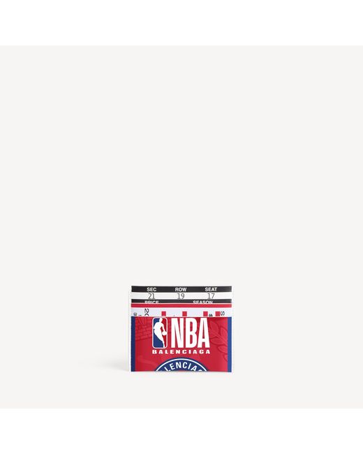 Balenciaga Red Nba Collaboration Passport Card Holder - - Men's for men