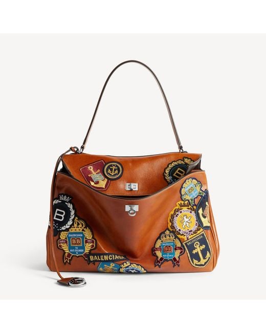 Balenciaga Brown Rodeo Handbag Large for men