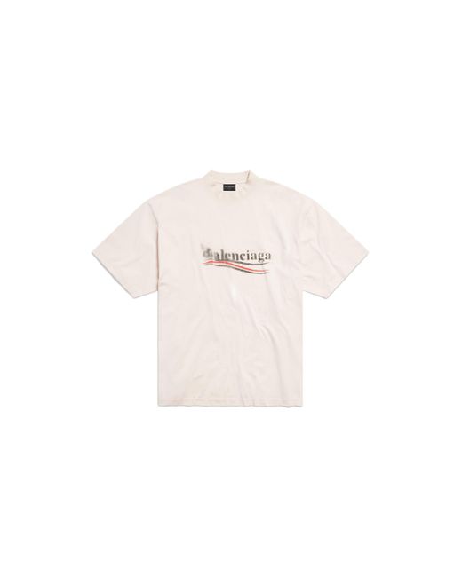 Balenciaga White Political Stencil T-Shirt Medium Fit