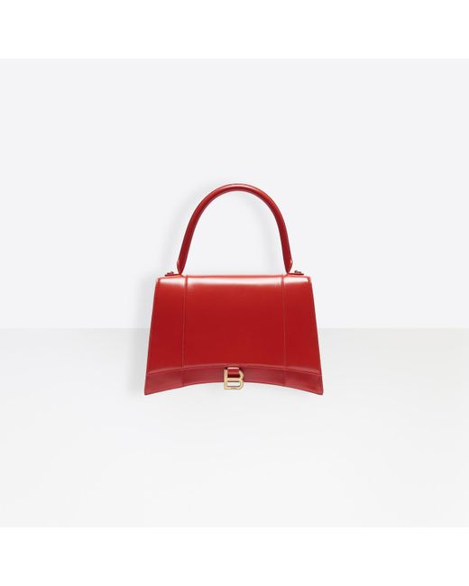 Balenciaga Red Hourglass Medium Top Handle Bag