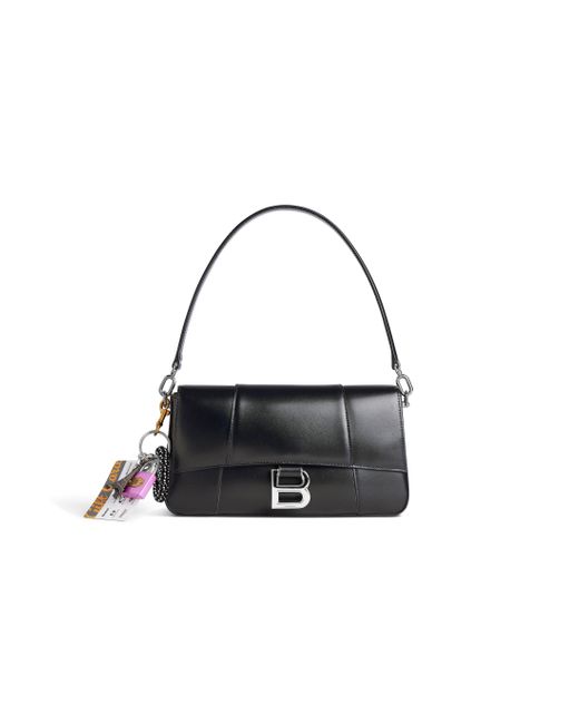 Balenciaga Black Hourglass Sling Bag Medium With Charms