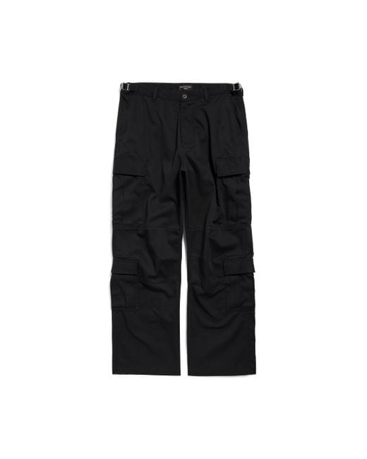 Balenciaga Black Cargo Pants Regular Fit