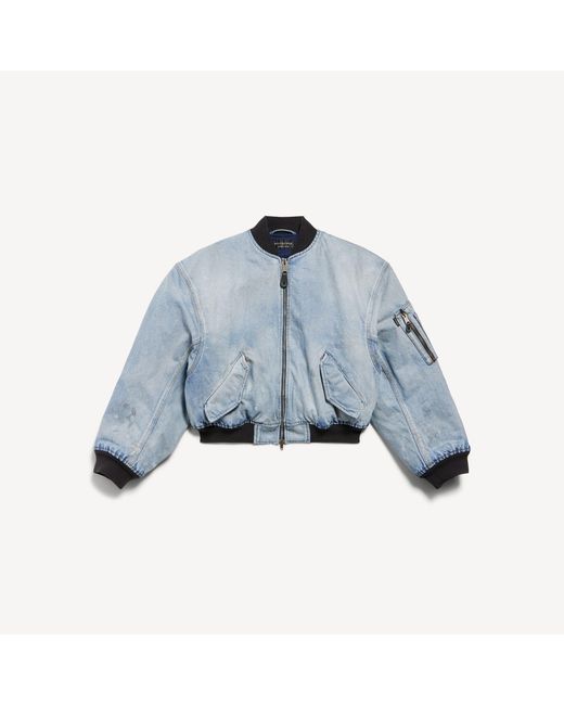 Balenciaga Blue Standard Bomber Jacket