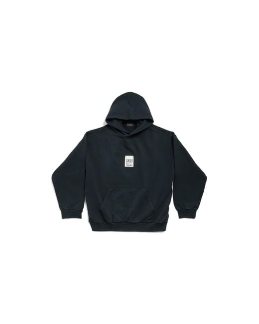 Balenciaga Blue Airport Tag Hoodie Medium Fit