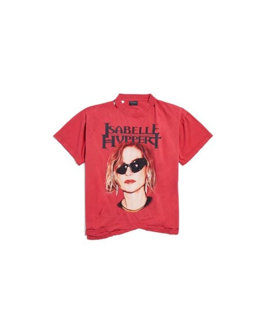 BALENCIAGA Isabelle Boxy Tシャツ アンバサダー 赤 Balenciaga Isabelle Boxy T-Shirt in Red | Lyst