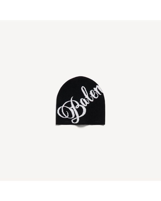 Balenciaga Black Big B Beanie for men