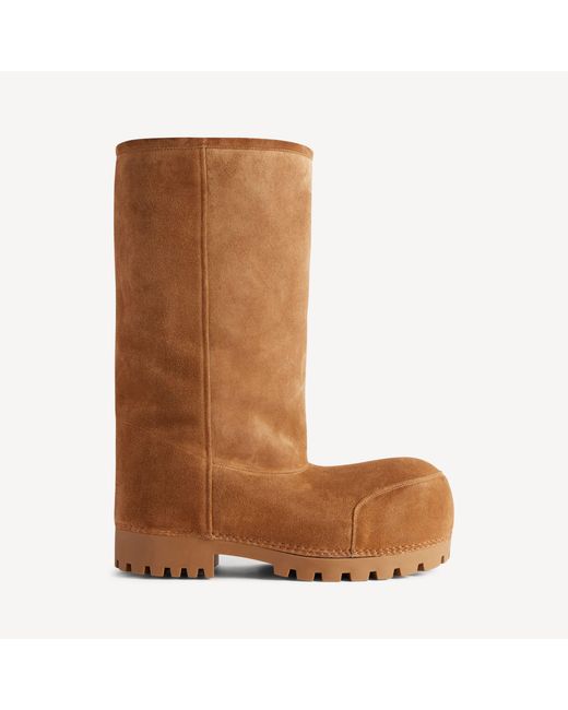 Balenciaga Brown Alaska Fur High Boot