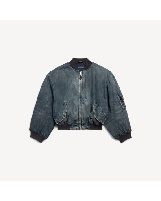 Balenciaga Blue Standard Denim Bomber